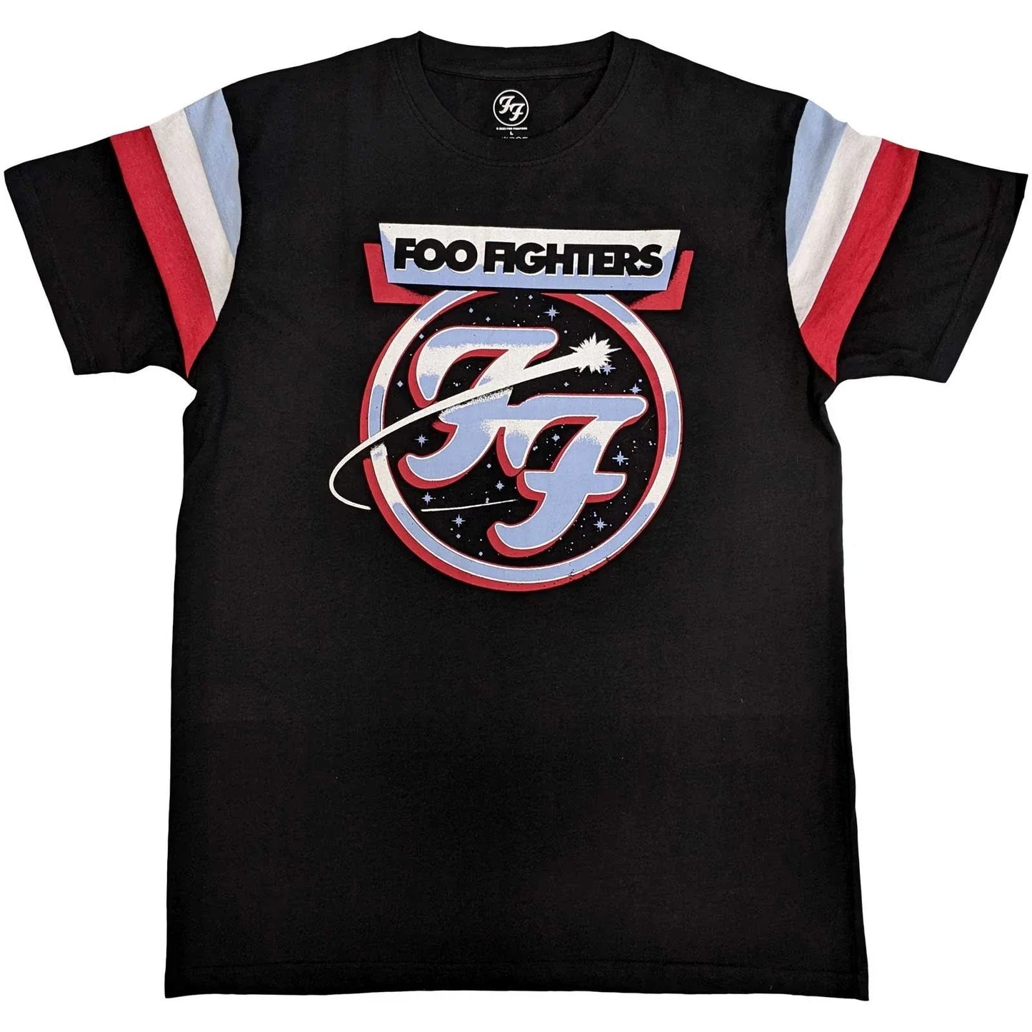 Foo Fighters Unisex Ringer T-Shirt: Comet Tricolour (Black)