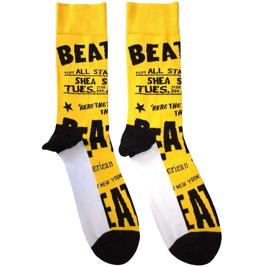 THE BEATLES - UNISEX ANKLE SOCKS: USA (YELLOW)