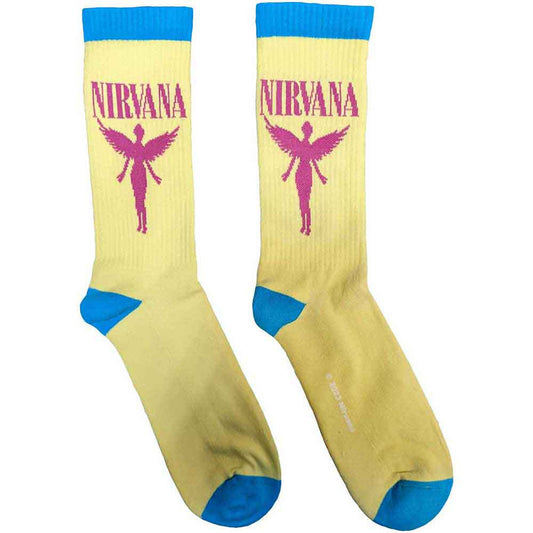 NIRVANA - UNISEX TERRY SOCKS: ANGELIC (YELLOW) (UK SIZE 7-11)