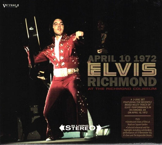 ELVIS PRESLEY - RICHMOND APRIL 10 1972 2CD DIGIPACK SEALED