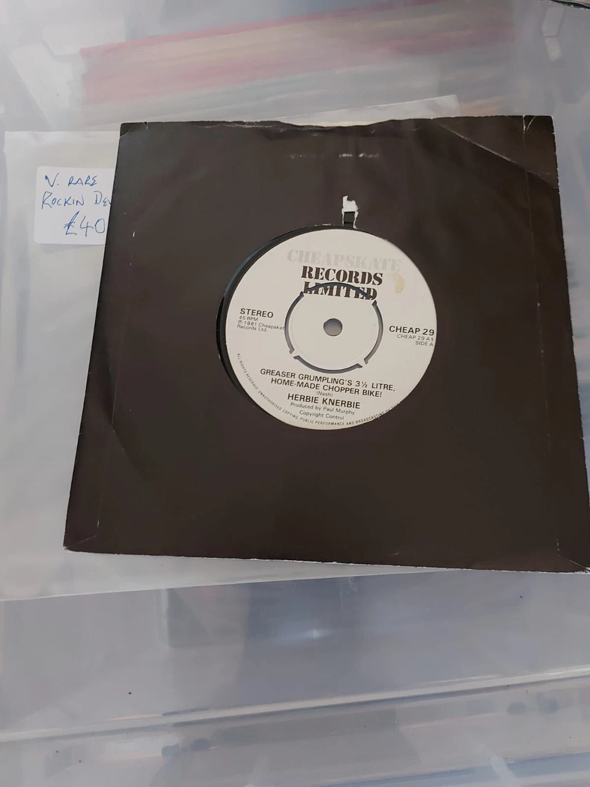 HERBIE KNERBIE- GREASER GRUMPLING'S 3.5 LITRE, HOME-MADE CHOPPER BIKE! RARE