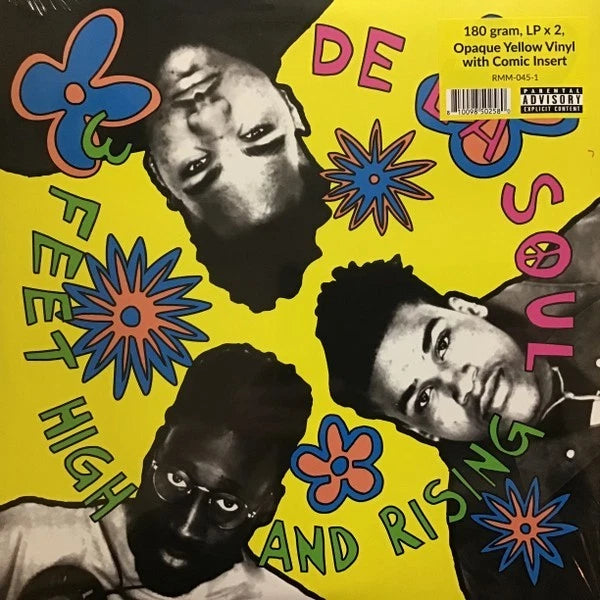 DE LA SOUL - 3 FEET HIGH AND RISING 2LP VINYL - YELLOW OPAQUE- 180G